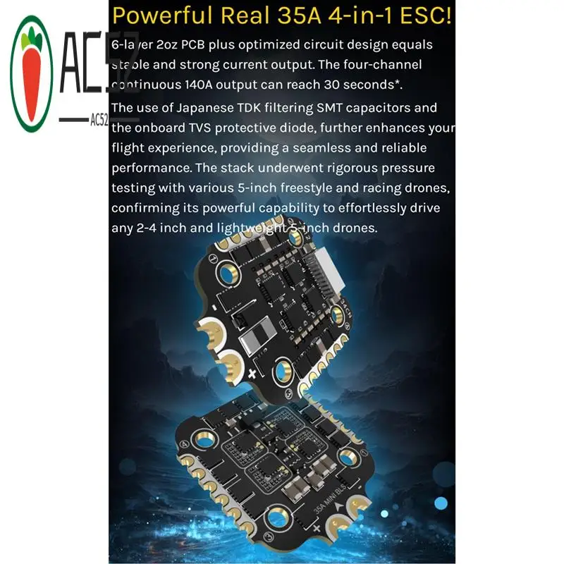 AC52-For Speedybee F405 Mini Stack BLS 35A 4-In-1 ESC&FC 20X20 RC INAV Betaflight Configure Bluetooth For RC FPV Racing Drone