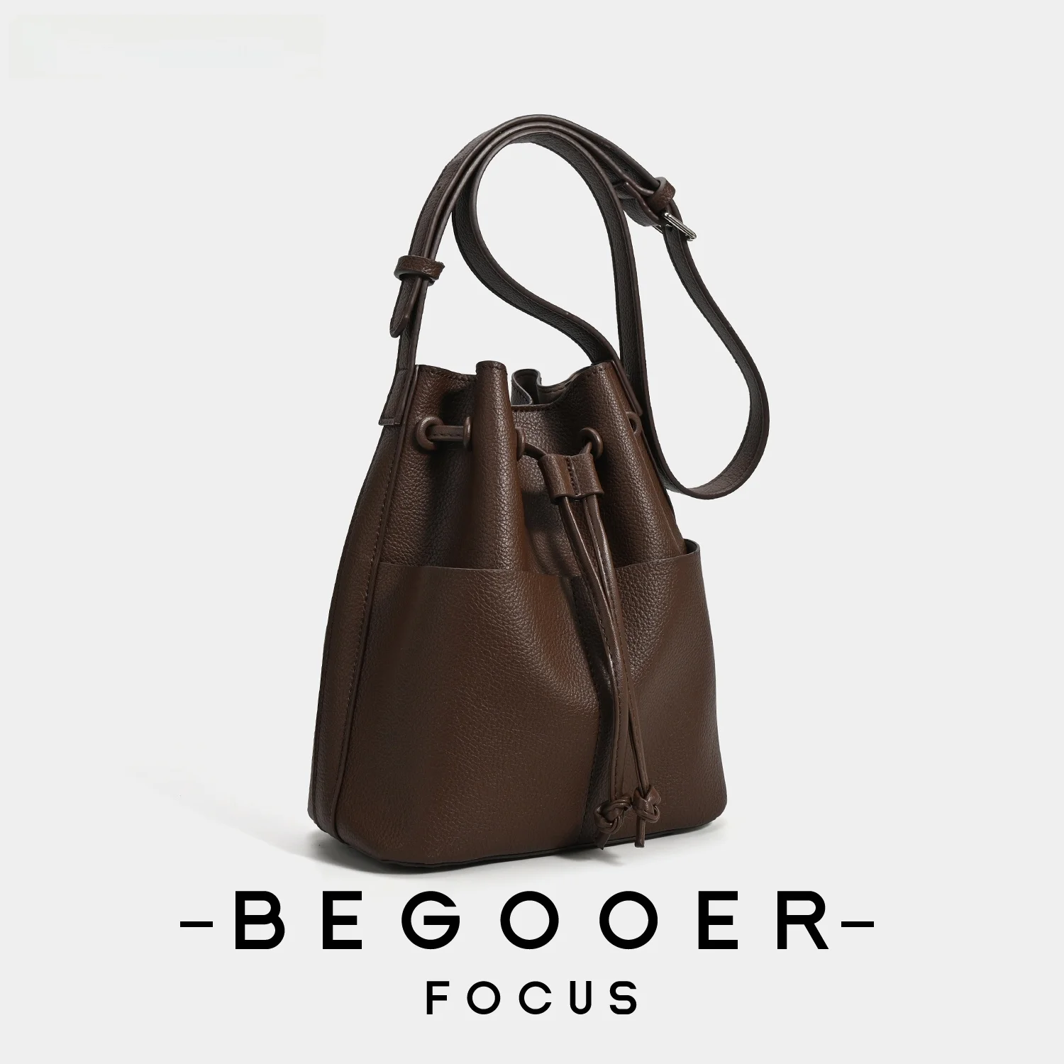 

Begooer Mat Lychee Pattern Dstring Buet Bag Женская сумка через плечо через плечо Маленький дизайн Осенняя новинка Sle