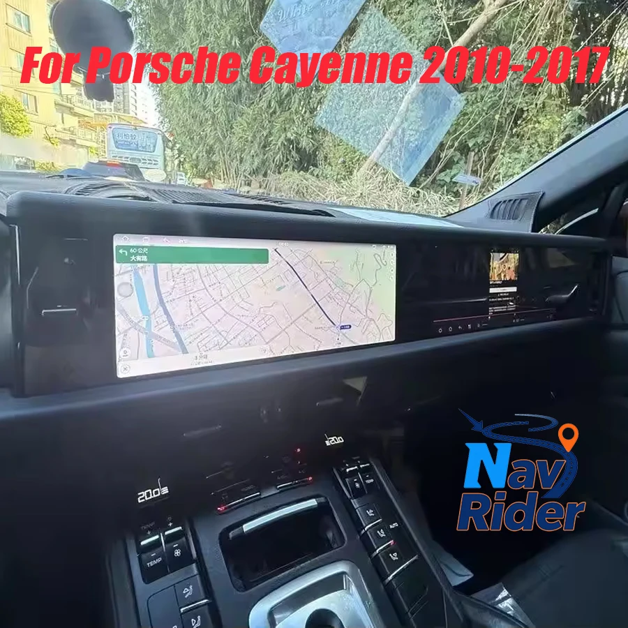 12.3+12.3inch 3K Dual Screen Android Multimedia Video Player For Porsche Cayenne 2010-2017 Car Auto Radio GPS Stereo GPS Carplay