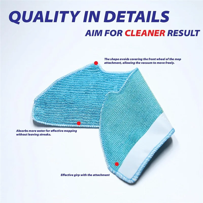 8PCS ผ้าซับล้างทําความสะอาดได้สําหรับ Dustin Self-Emptying สําหรับ Bobsweep Pet24-7-913/Pet24-7-213 สําหรับ Ultravision หุ่นยนต์ Vacuum-A77G