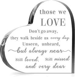 Acrylic Heart Sympathy Gift Memorial Condolence Gift for Loss of Loved One Remember Me Grieving Gift for Christmas Remembrance