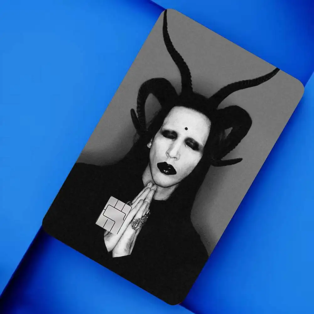M-Marilyn Death Rock Mr-M-MansonS 4pcs 1Set Film Skin for Debit Credit Bank Visa Card Decal Cover