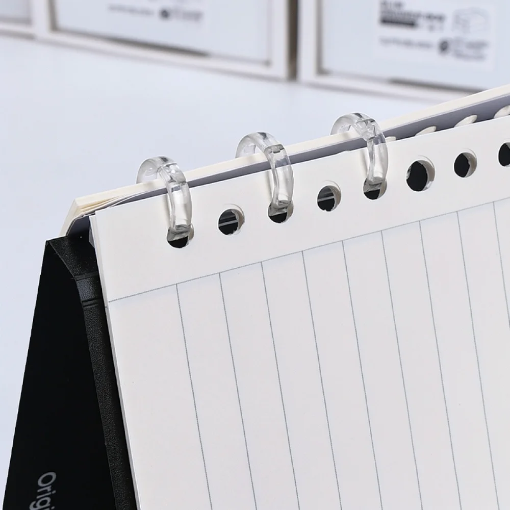 Clear 3 Hole Loose Leaf Binder Ring Clip For Planner Scrapbook Journal Notebook Binding Stationery Organizing Tools