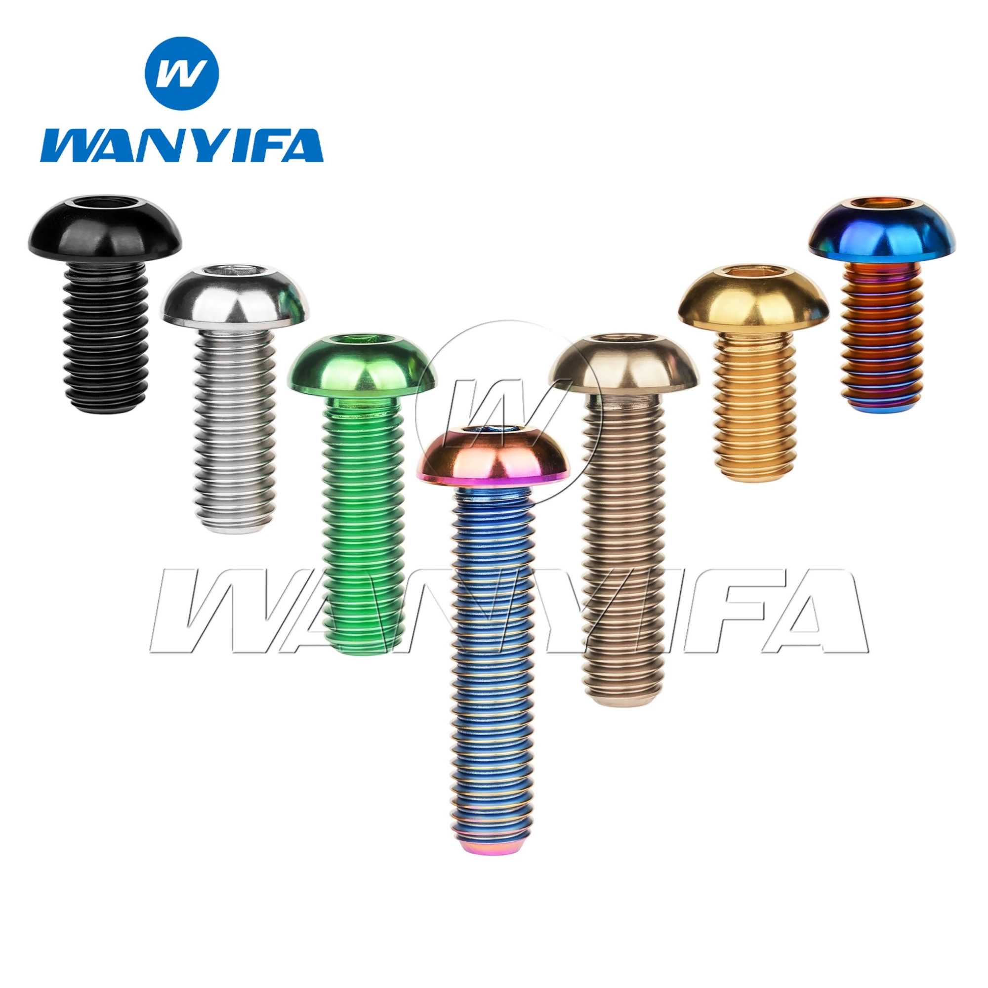 Wanyifa Titanium Bolt M5M6M8X8/10/12/15/16/18/20/25/30/35Mm Socket Head Cap Screw for Bicycle Parts Accessories