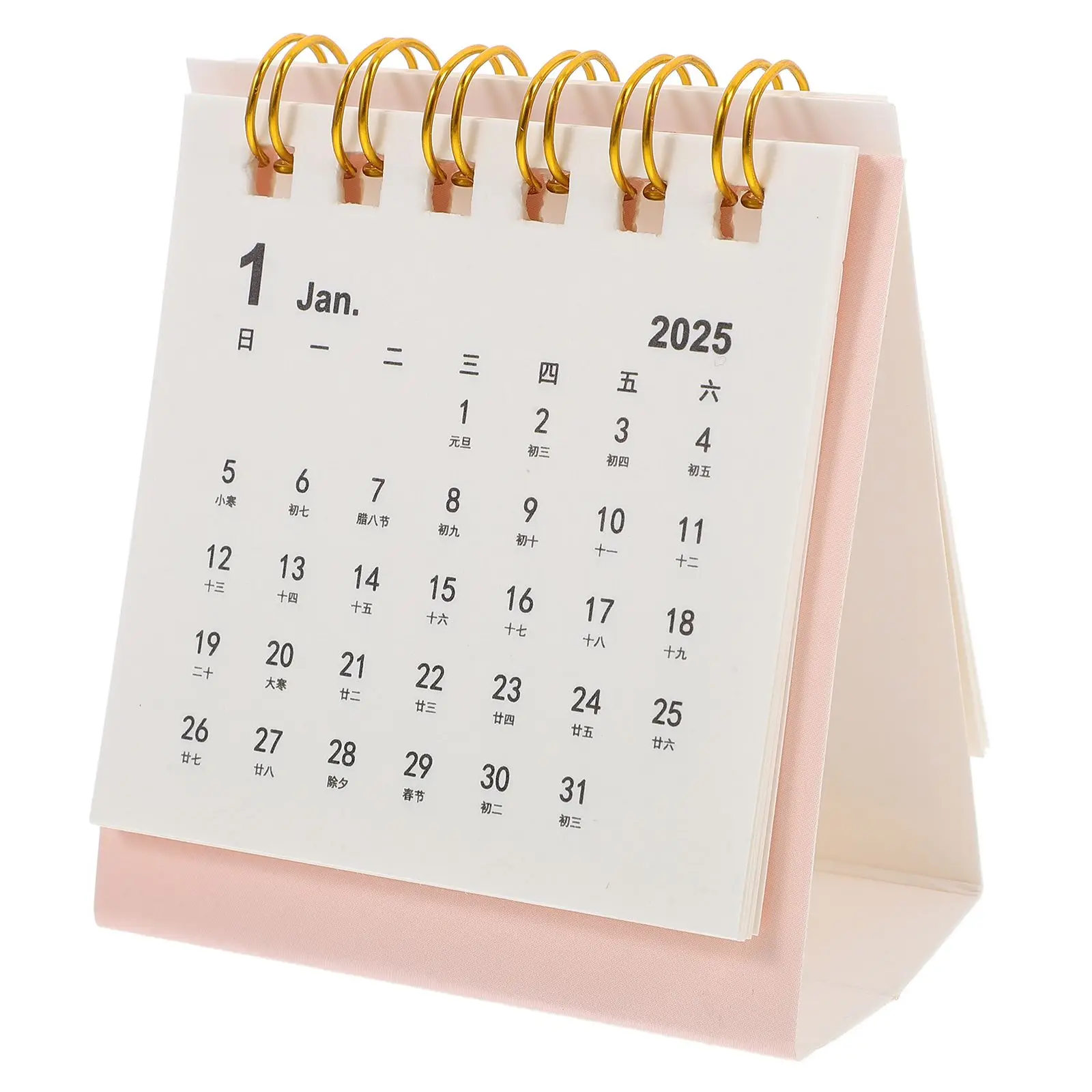 Desk Calendar Minimal Design Daily Use Office Supplies Sturdy Paper Material Fresh Vibe Practical Elegant