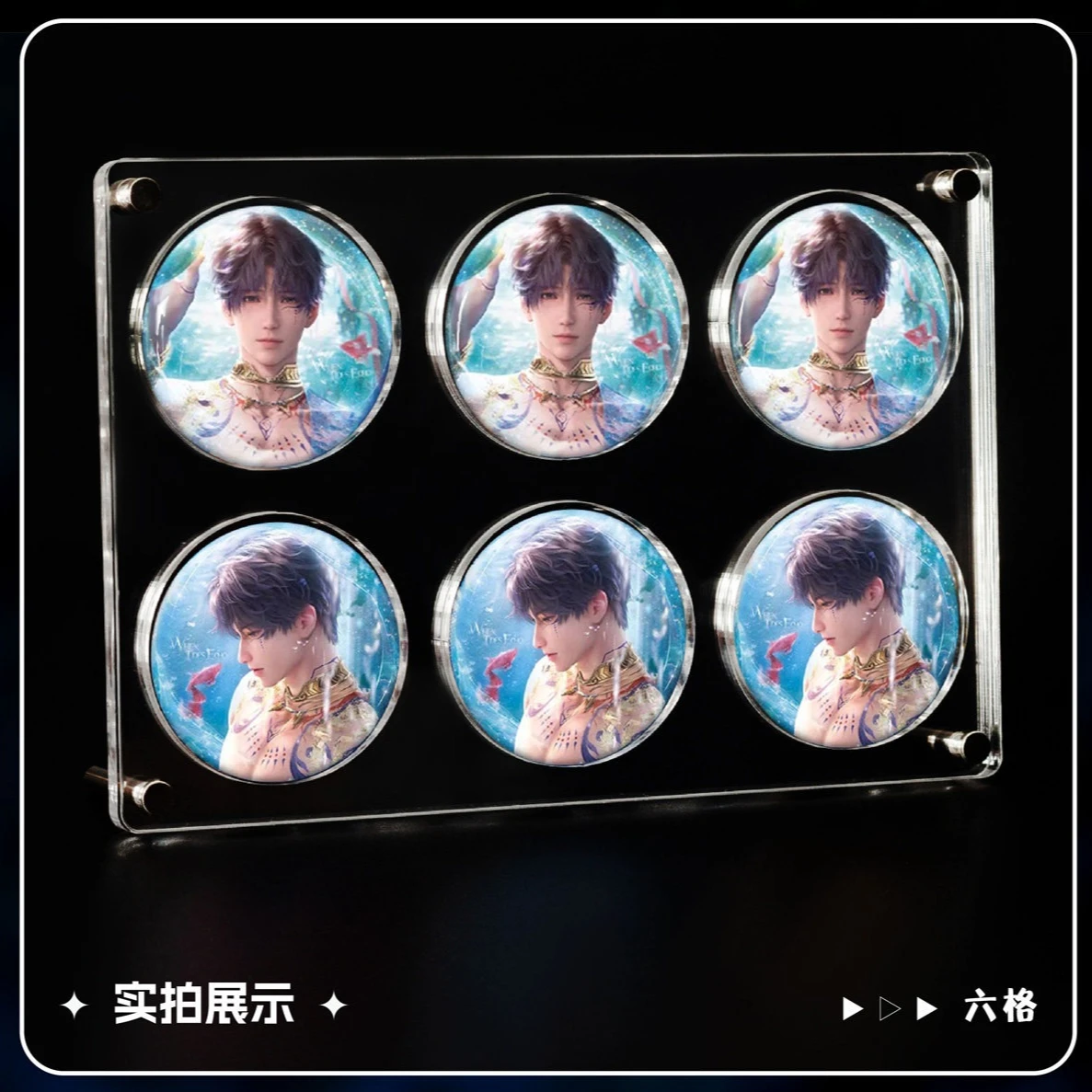 Acrylic Badge Display Brick, Clear Transparent Card Brick Holder, Anime Pin Brooch Storage Frame Case for 58/65/75mm Round Badge