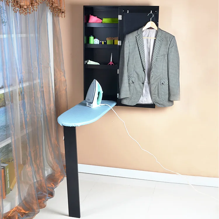 

Multifunctional wall-mounted ironing board rack storage mirror cabinet folding ironing board hidden wardrobe