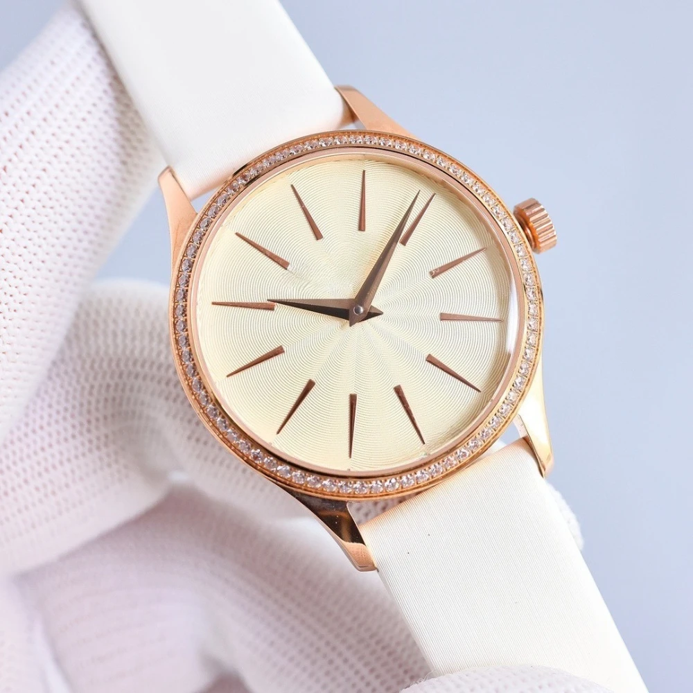 

Luxury Brand Women's Automatic Watch Elegant Leather Strap Designer Wristwatch Waterproof Date Automatic Watches 2026