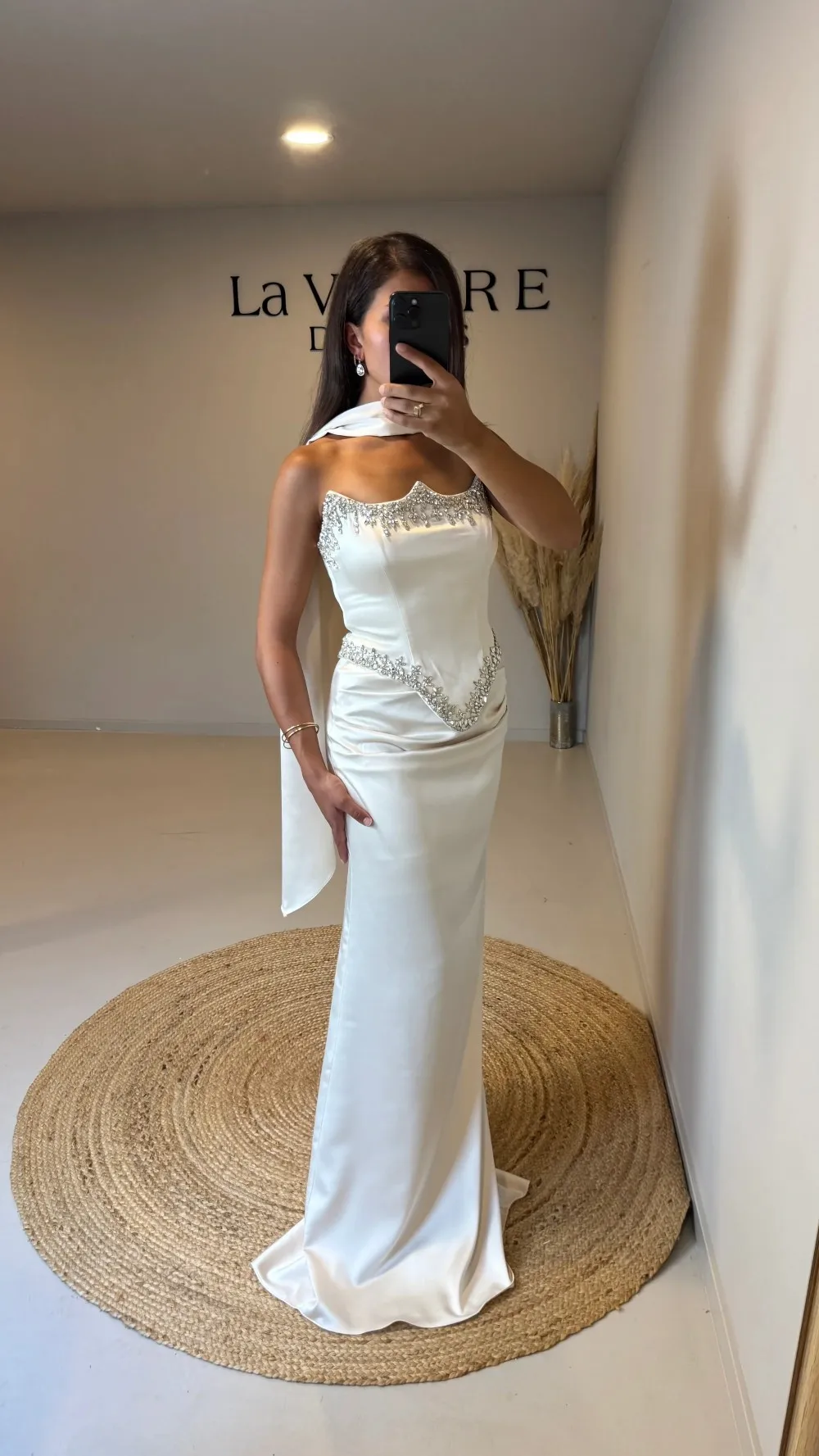 

Elegant Strapless Beading Evening Dresses 2025 Mermaid Ribbons Wedding Party Dress For Women Floor Length Prom Dress Customized