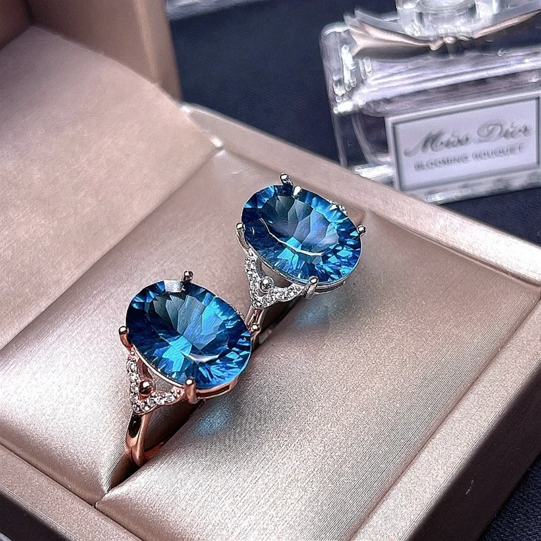 

Набор голубых топазов из серебра 925 пробы, 12*16 мм, фабричные товары, ювелирные изделия, подарки для женщин