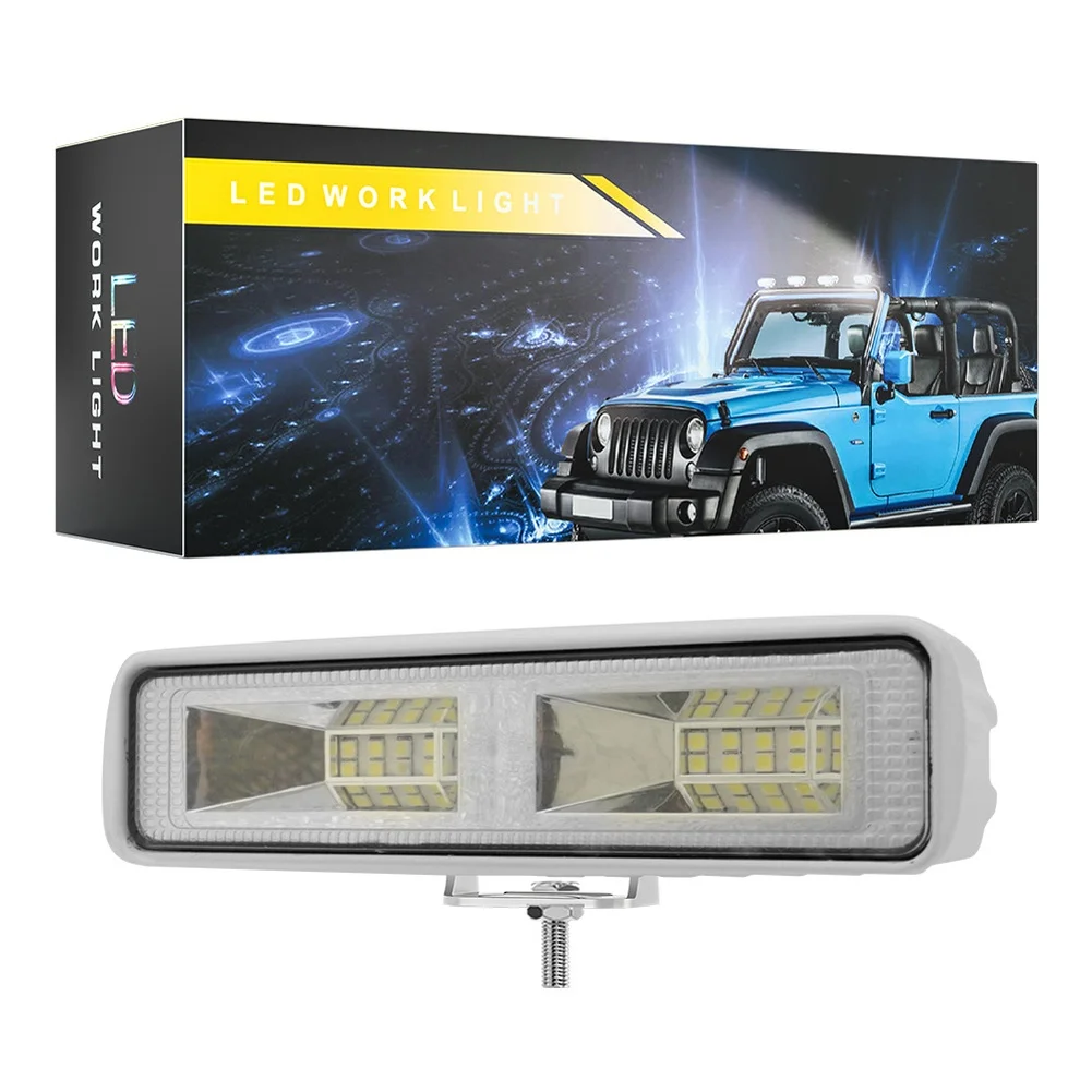 

Driving Fog Lamp 6in LED Light Bar 16pcs 3030 LED Chips Aluminum Alloy Housing White For Night Driving For ATV
