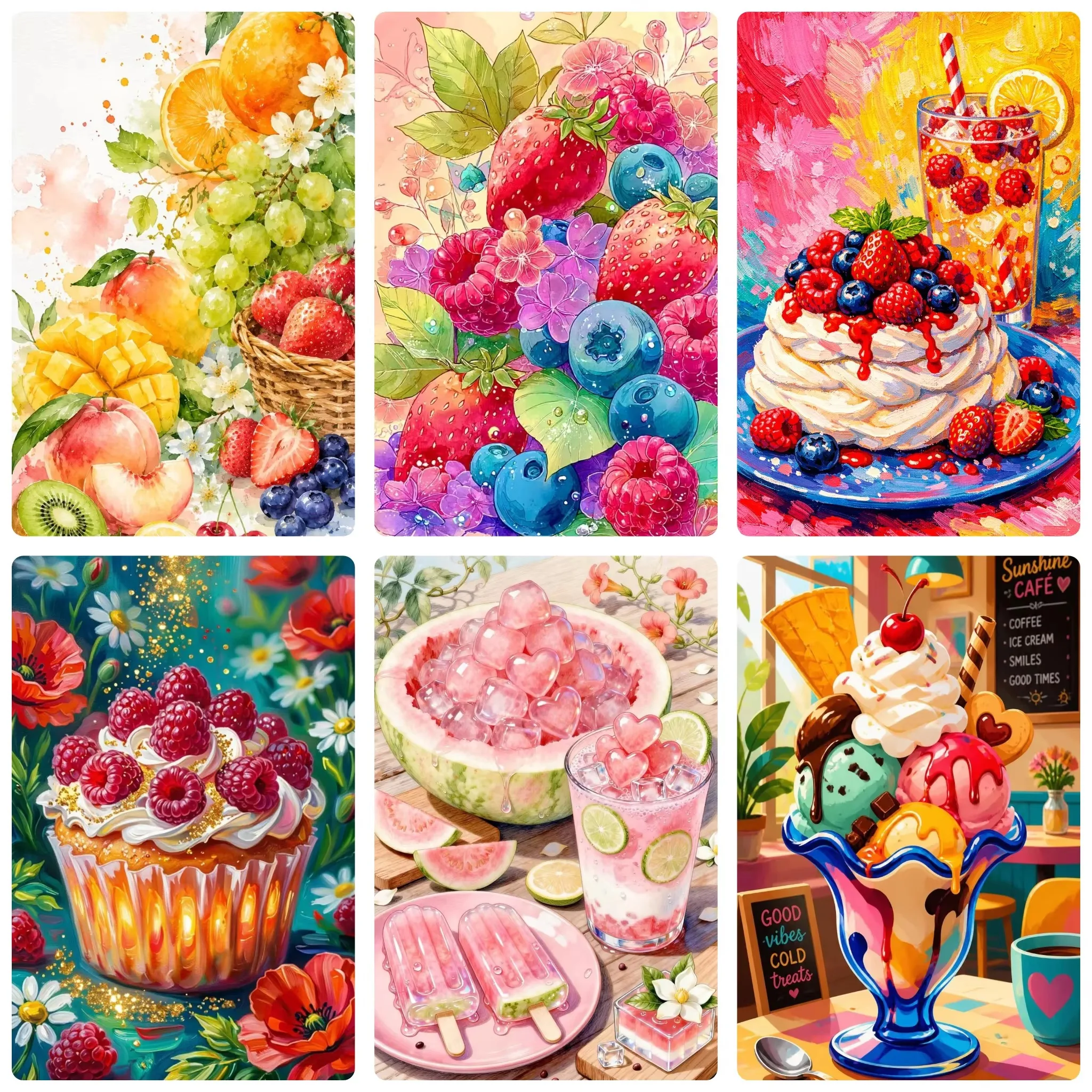 Fruit Roll Up - Diamond Painting Colorful Summer Fruit Dessert