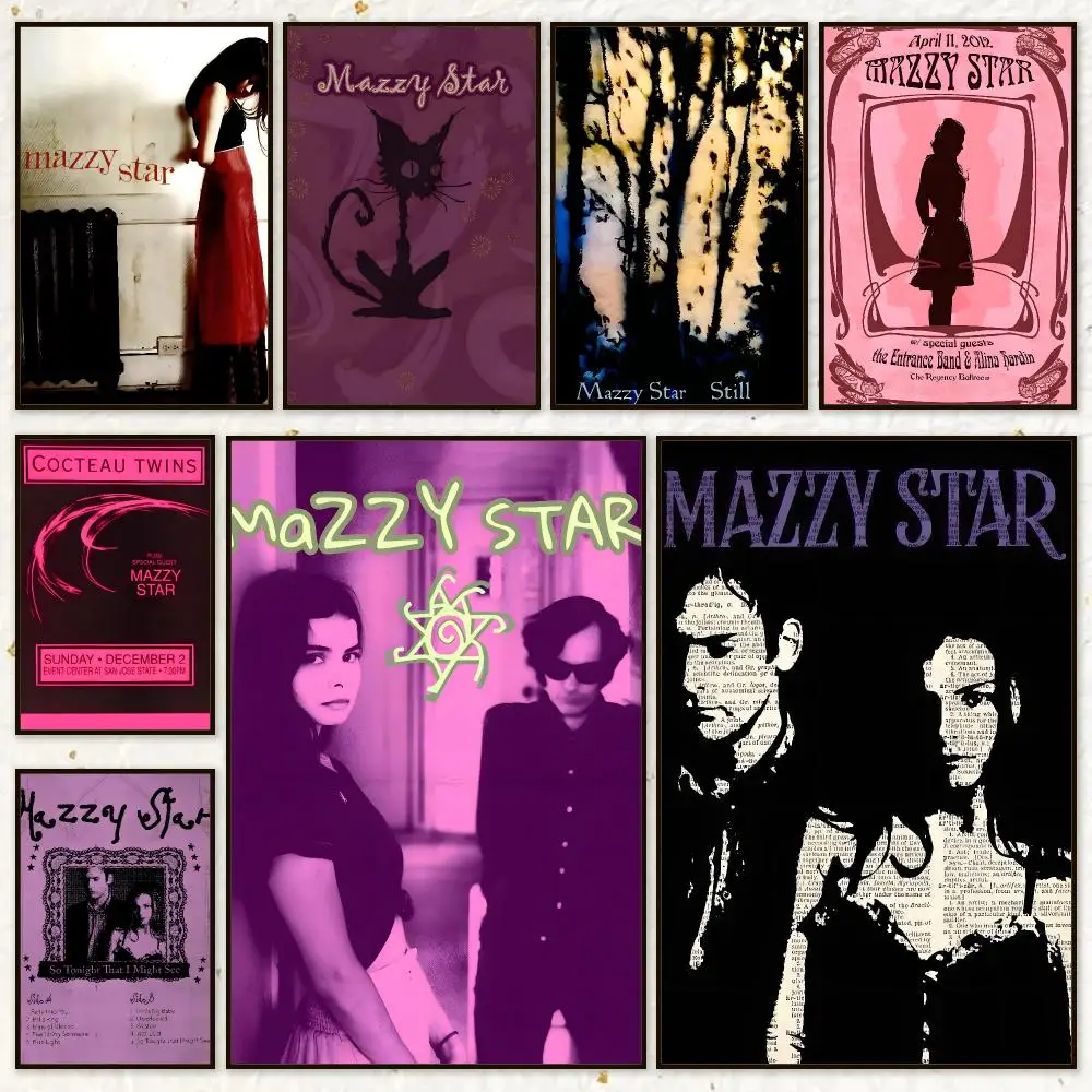 Band Rock Mazzy Star Poster HD Waterproof Wall Art Posters Self Adhesive Bedroom Living Room Home Decor Gift