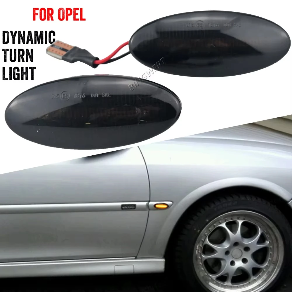 Pair For Opel Vauxhall Vectra B Mk1 1995 1996 1997 1998 1999 2000 2001 2002 2003 Dynamic LED Side Marker Light Turn Signal Lamp