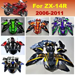 Motorcycle Fairings Kit for Kawasaki Ninja ZX-14R ZX14R 2006 2011 2008 2009 2010 ZX 14R 06-11 Injection black/gold Bodywork Set