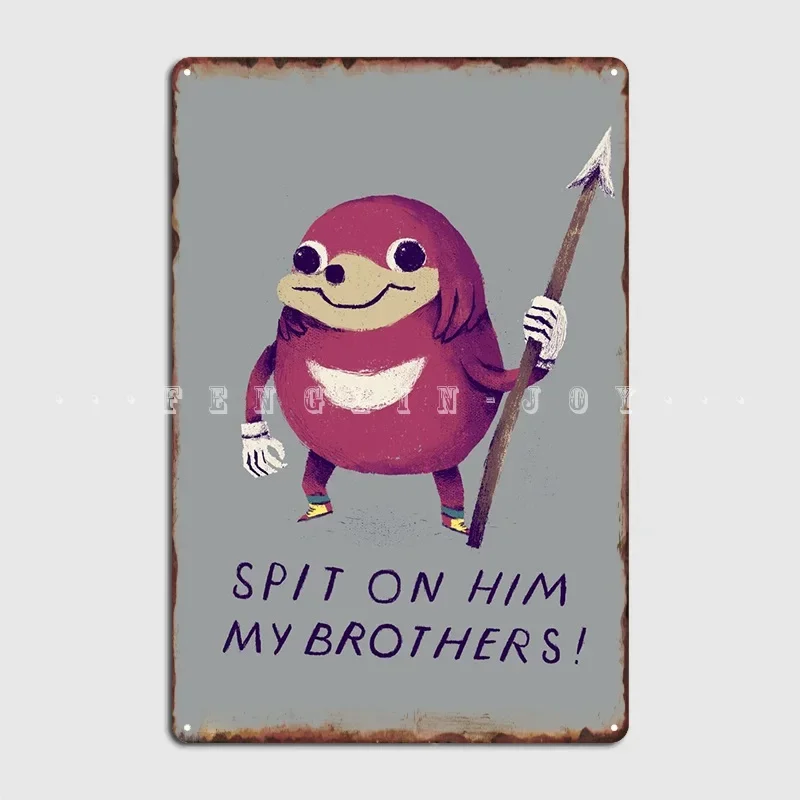 Ugandan Knuckles Metal Plaque Poster Wall Cave Pub Garage Design Plates Tin Sign Posters