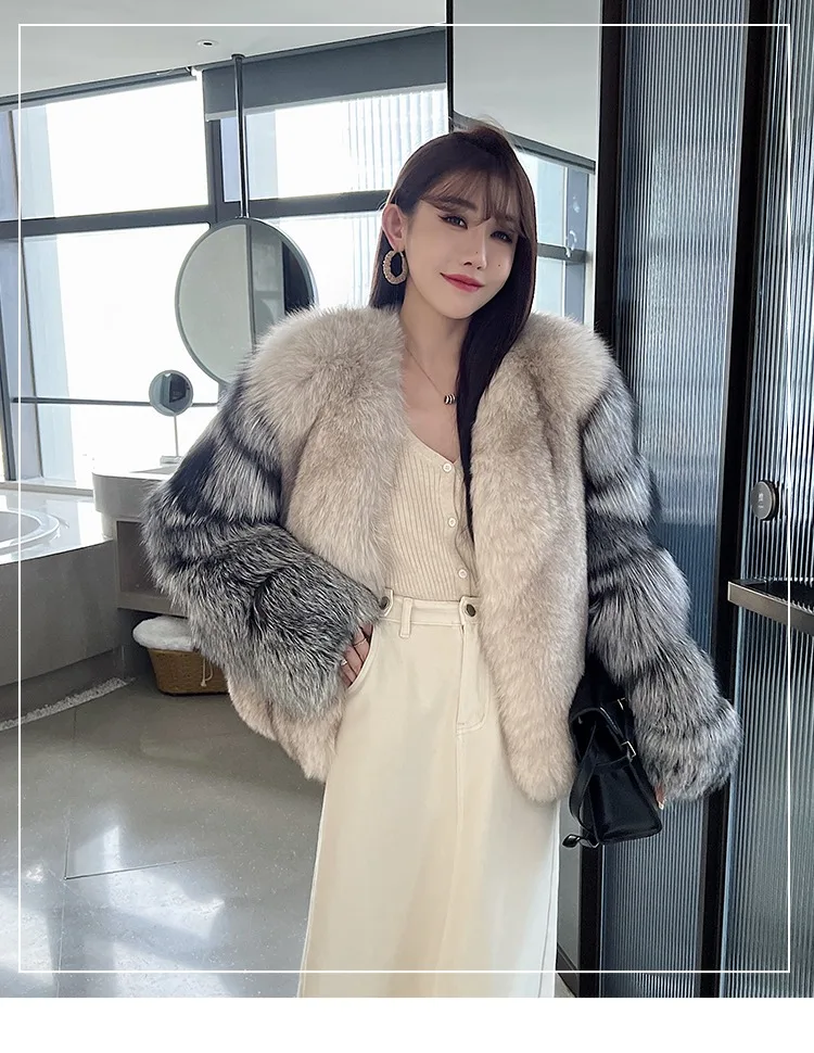 Deluxe Fur コート リアルファー 本毛皮 Deluxe Fur ダークブラウン