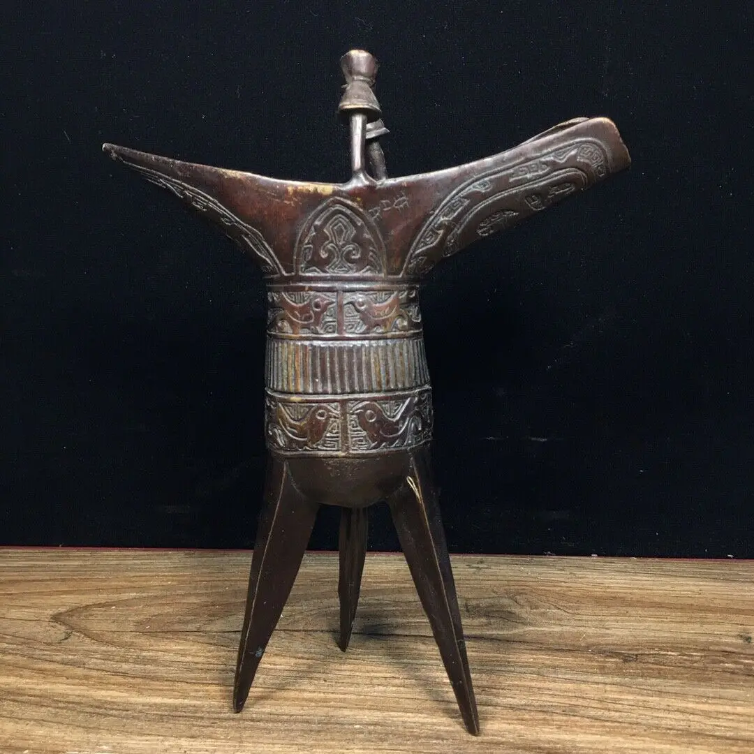 Pure copper wine cup, three legged noble cup, wine cup ornament