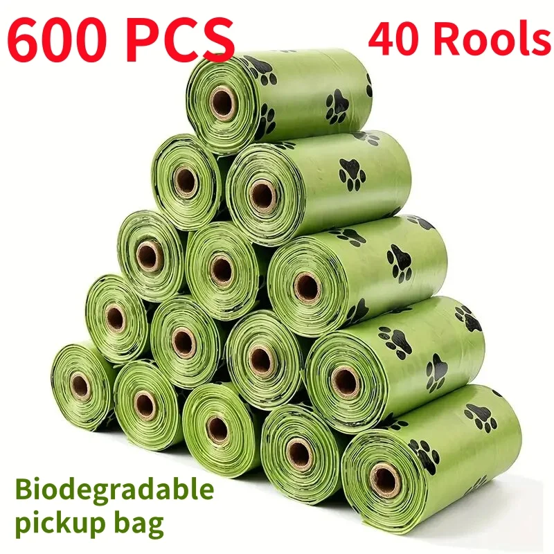 30/600 قطعة أكياس أنبوب الكلب للكلاب أكياس نفايات القط الكبيرة الكلب في الهواء الطلق المنزل نظيفة الملء كيس النفايات مستلزمات الحيوانات الأليفة 15 أكياس/لفة