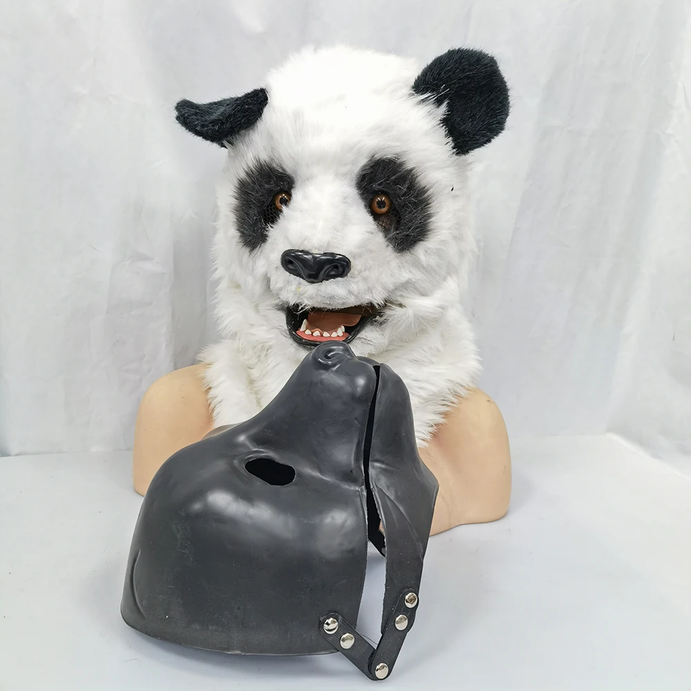 DIY animal moving mouth blank mask mold DIY Handmade panda mold set pack    make your own Halloween mask mould