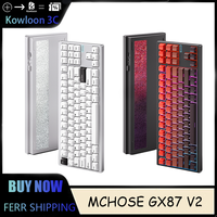 Mchose Gx87 V2 Mechanical Keyboard Tri-Mode Aluminum Block Customized Wireless Bluetooth Gasket Structure Hot Pulg Gaming Laptop