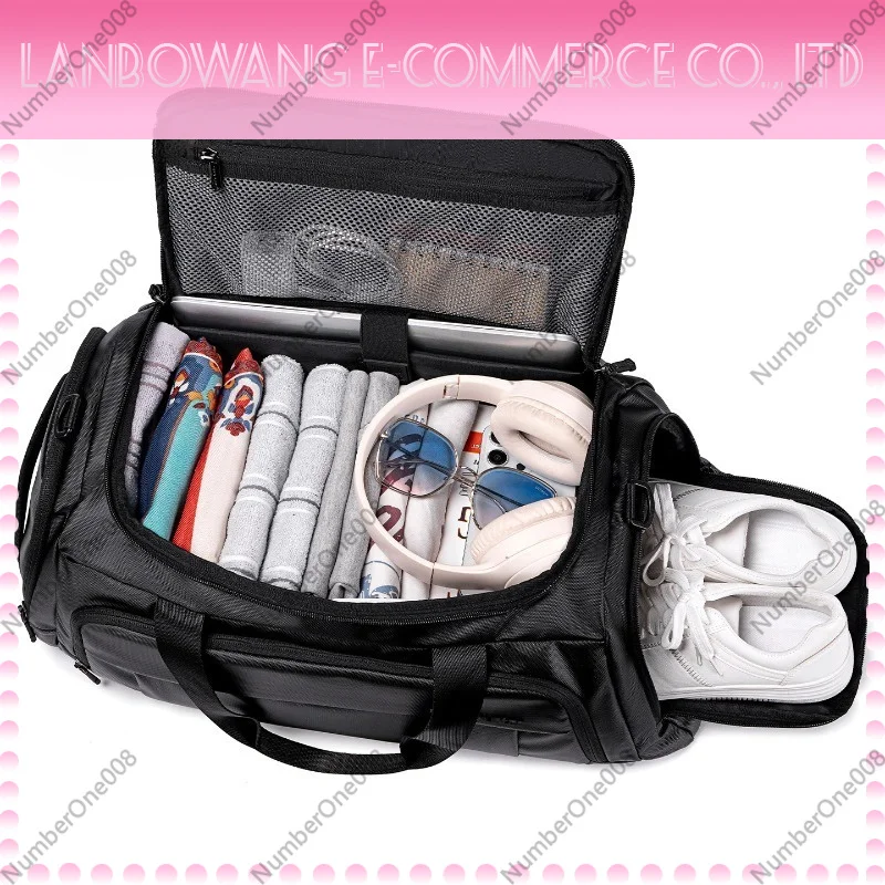Large Capacity Men Travel Bag Multi Functional Dry Wet Separate Gym Duffle Bag For Sports Fitness Short Business Trip