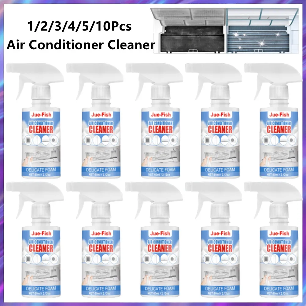 1/2/3/4/5/10Pcs Air Conditioner Cleaner Foaming Sprayer No Disassembly Wash-free Air Conditioner Coil Condenser Cleaning Tool