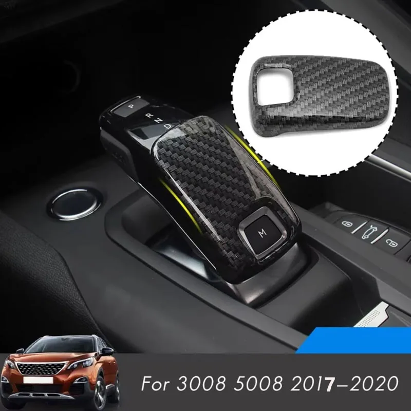 

Наклейка на ручку переключения передач, защитная накладка на рычаг переключения передач, аксессуары для интерьера, подходит для Peugeot 4008 5008 2017 2018 2019 2020