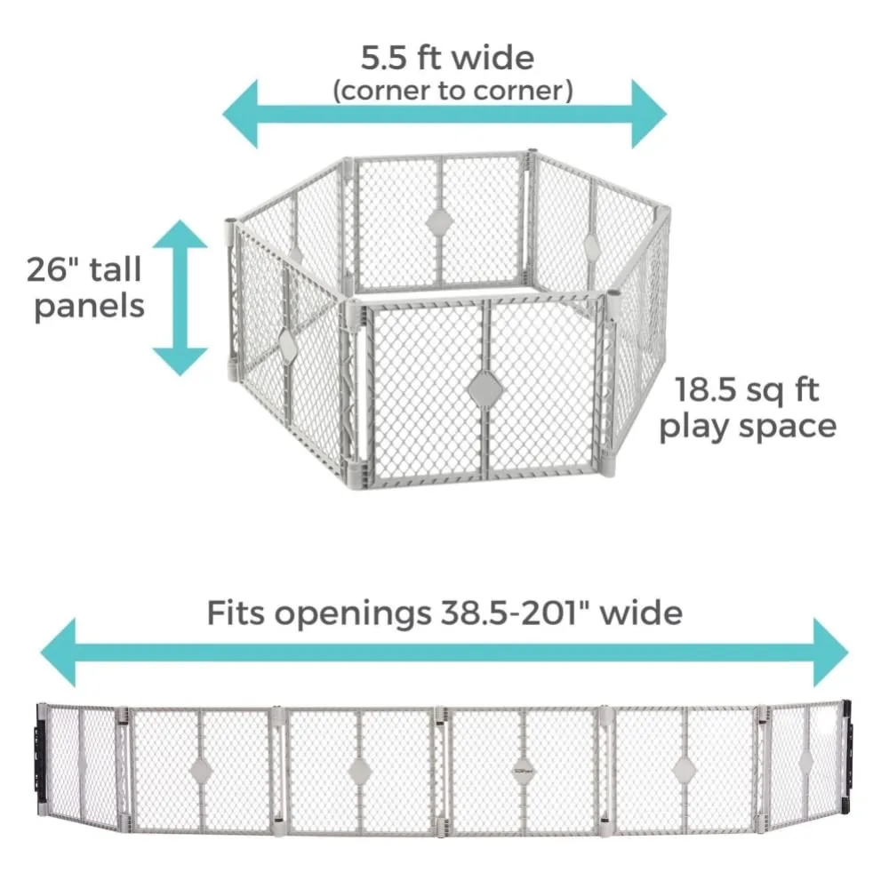 Imagem -06 - Superyard-bebê Jarda de Jogo Painel Extra Largo Baby Gate Playpen Wall Mount Kit Playpen Incluído