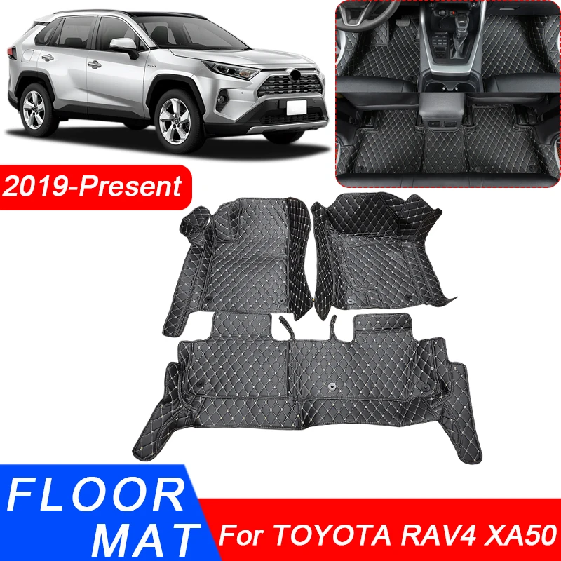 

3D Full Surround Car Floor Mat Liner Foot Pad Carpet PU Leather Waterproof Cover Auto Accessory For Toyota RAV4 XA50 2019-2025