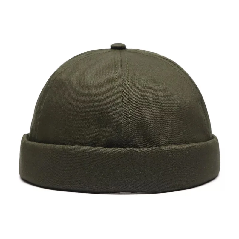 Men Solid Color Landlord Caps Spring and Autumn Melon Skin Hats Literary Hip Hop Hat Painter Cap