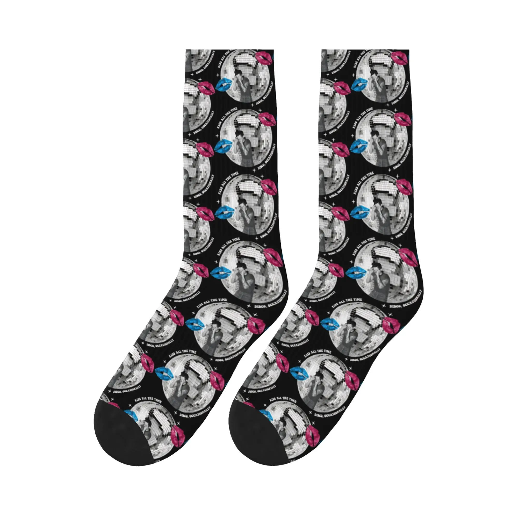 

Men Socks Harry Style Kiss All The Time Disco Occasionally Stockings Non Skid Medium Socks Autumn Leisure Outdoor Sports Socks