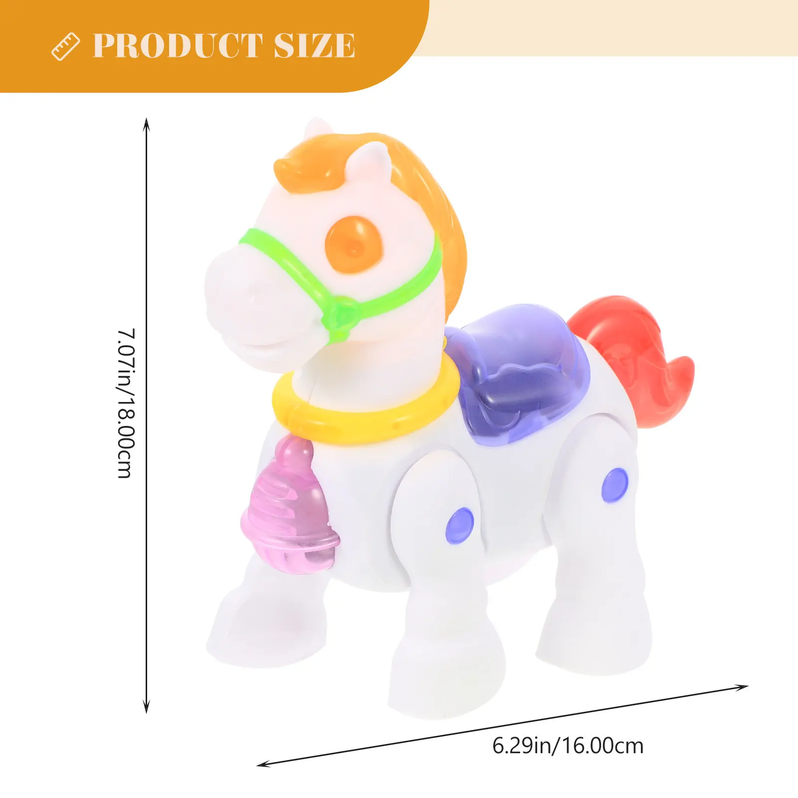 Kids Electric Walking Horse Toy with Leash Flashing Colorful Lights Toddler Motor Skills Learning Gift