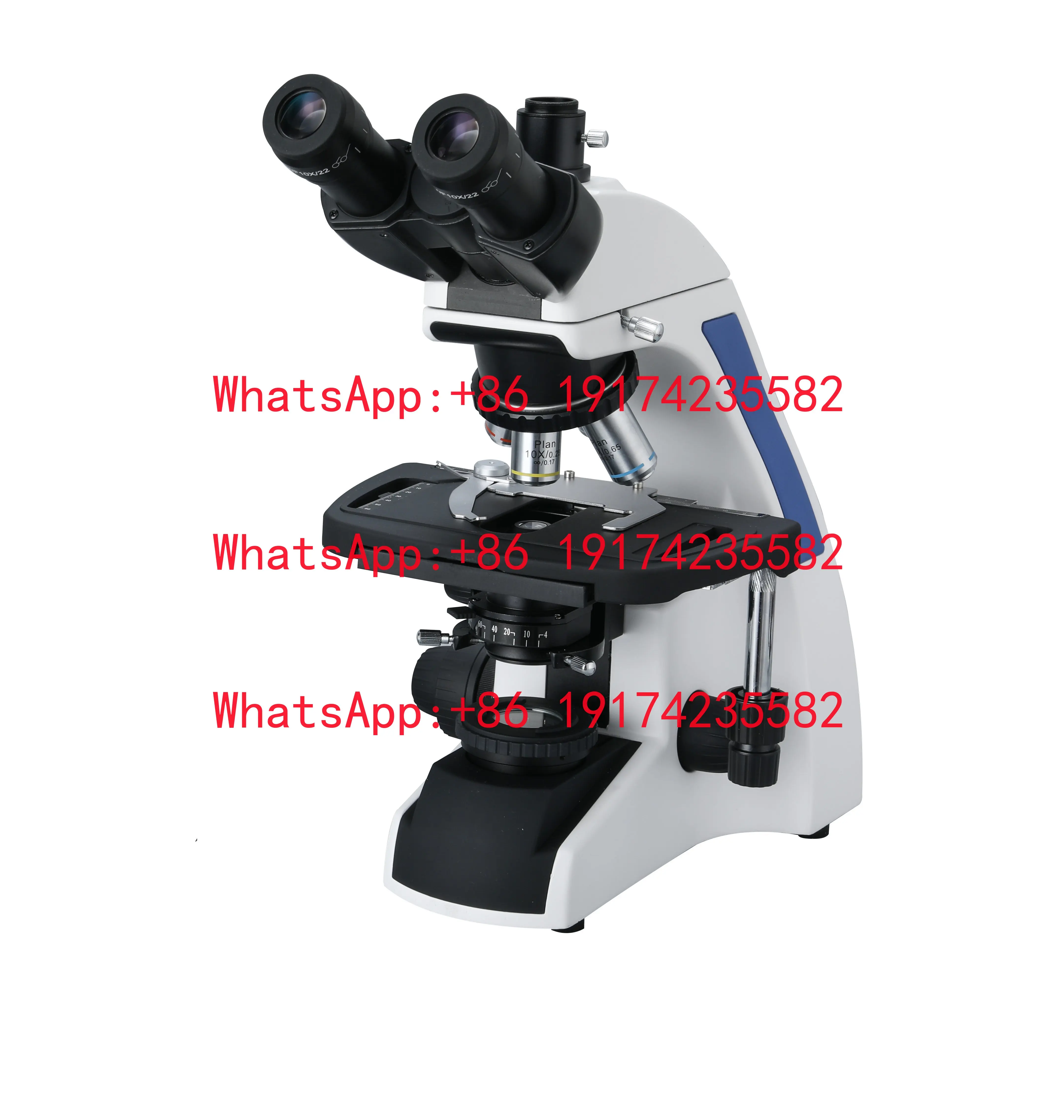 40X-1000X Infinite Achromatic Plan Objectives Laboratory Trinocular Compound Microscope Kohler Illumination Abbe Condenser For