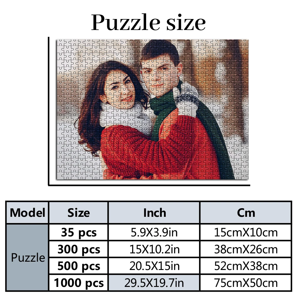 شخصية مخصصة صور لغز تخصيص صورة عشاق DIY لعبة الديكور تحصيل هدية هدية عيد الميلاد
