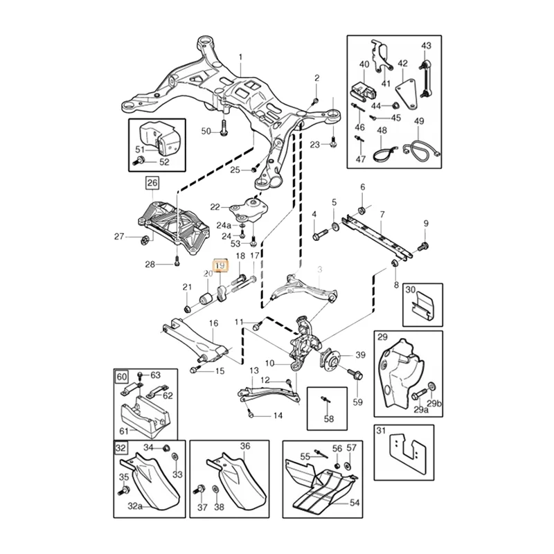 Втулка заднего рычага управления автомобиля 31277896 для Volvo XC90 XC70 V70 S80 S60 2001-2014, втулка заднего оси, тяговая втулка