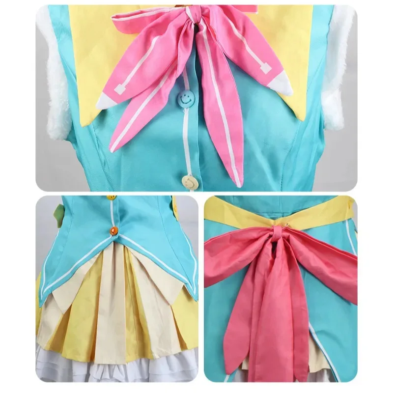 Аниме проект Sekai красочный сценический костюм Кусанаги Нене для косплея, верхняя юбка, декоративные аксессуары, полный комплект, карнавальный наряд для вечеринки