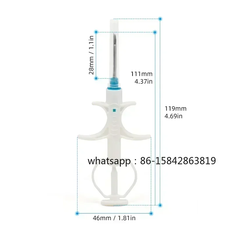 100pcs of Pet ID ICAR Tags High Performance EM4305 Compatible Microchip Syringes FDX-B ICAR  Animal ID Chip for Dogs and Cats