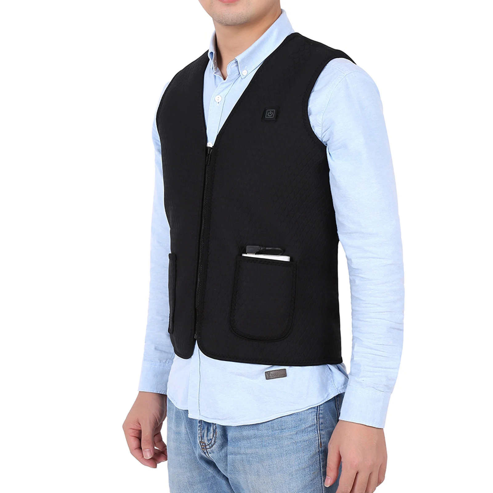 

Electric Plate Heating Vest L Size Heating Vest NEW Unisex Men Women Warmer Safe Built in Electric Plate Heating Heated Vest L