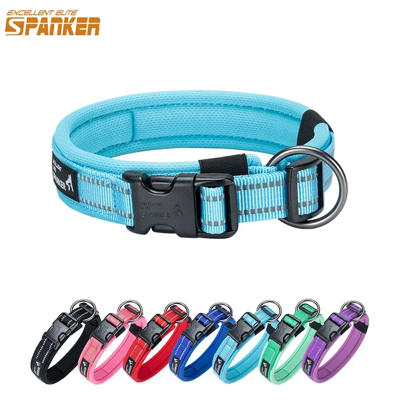 Suministros para mascotas, Collar para perro, Collar de nailon, collares ajustables para perros, reflectante para perros pequeños, medianos/grandes,