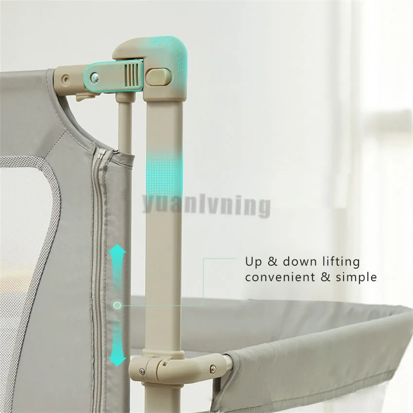 Clôture de couchage améliorée pour bébé, lit barrière 3 en 1, protection, lit latéral relevable, lit à tirer pour bébé de 0 à 3 ans, garde-rail anti-chute