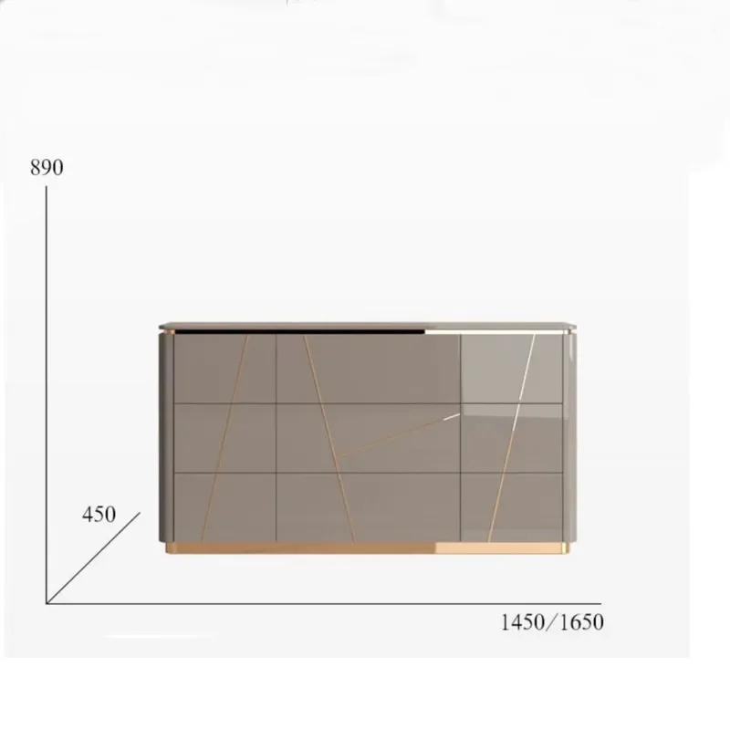 Italian Style Entrance Cabinet Foyer Storage Home Decor Simple Modern Light Luxury Dining Sideboard Wall Mounted Locker