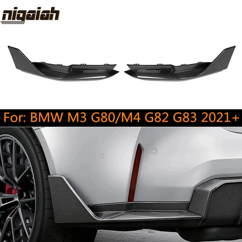 MP Style  Dry Carbon Fiber Front Bumper Lip Splitter For BMW M3 M4 G80 G82 G83 2021+ MP Style Rear Splitter