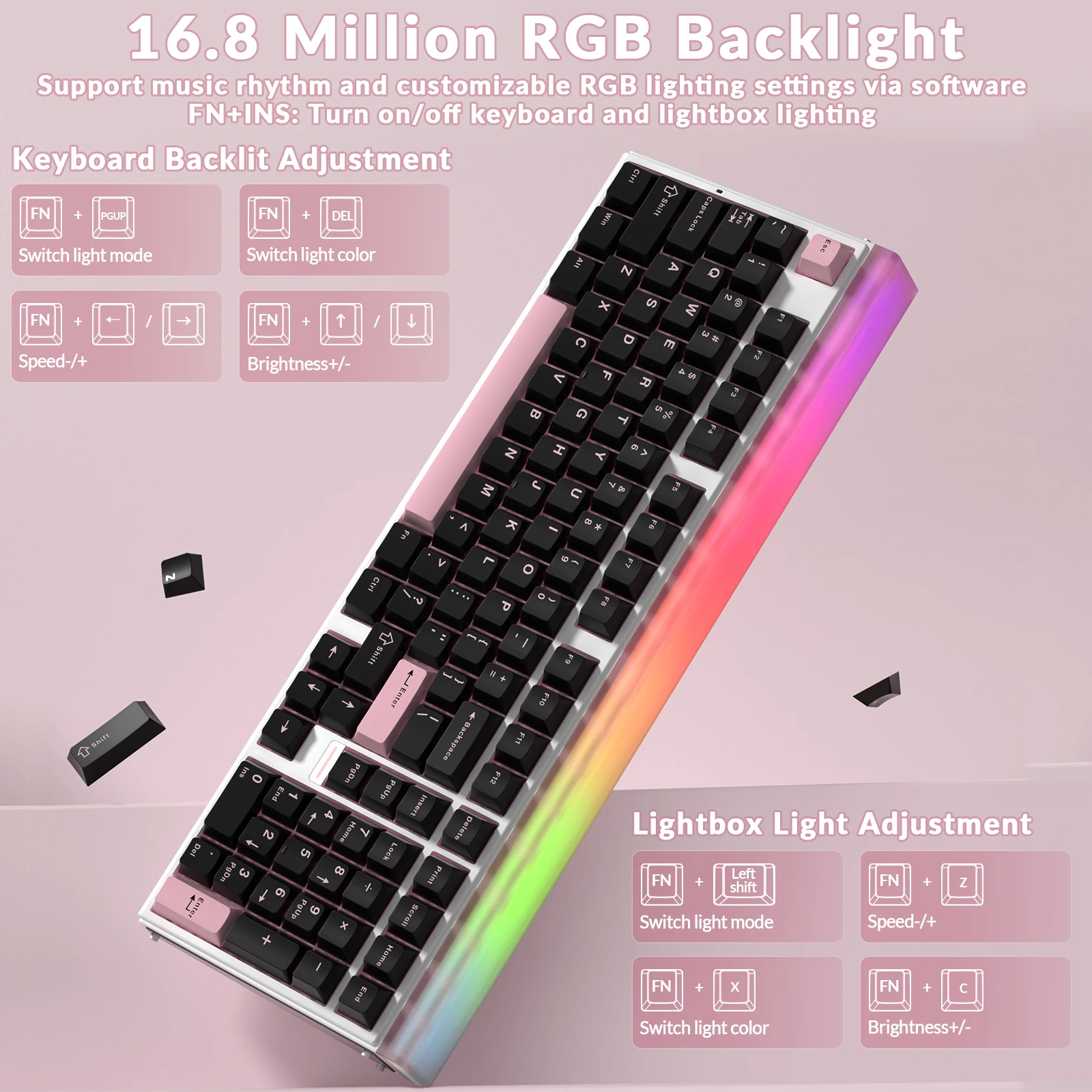 AULA HERO99 Wired Mechanical Keyboard Magnetic Switch Hall Effect 8K Rapid Trigger RGB 98% Layout Esports Keyboard For PC Gamer