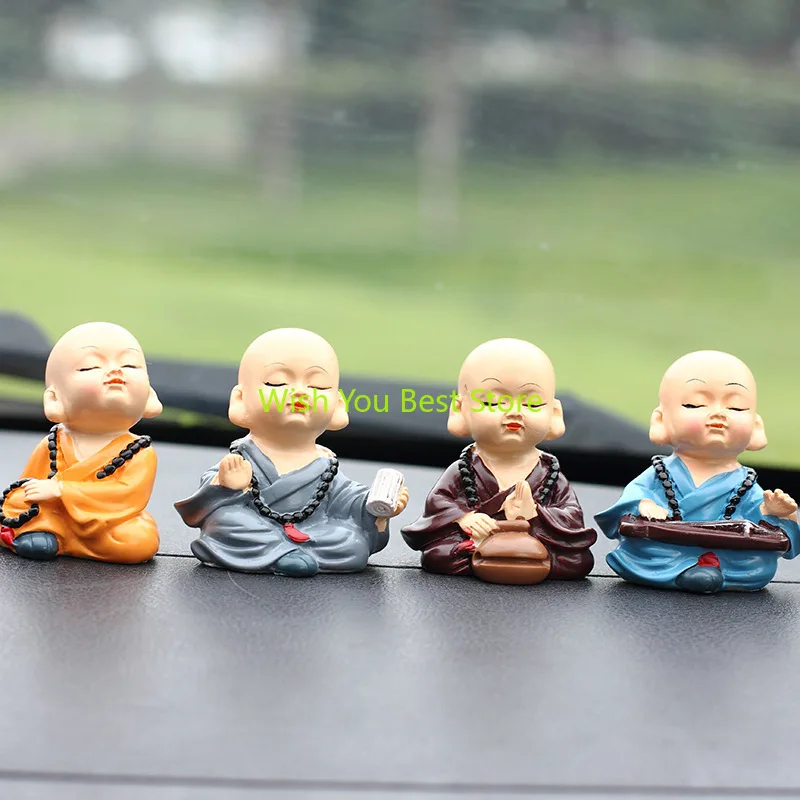 Car interior accessories dolls, cute and proud, rivers and lakes, small monks, small shamans, car accessories, ornaments