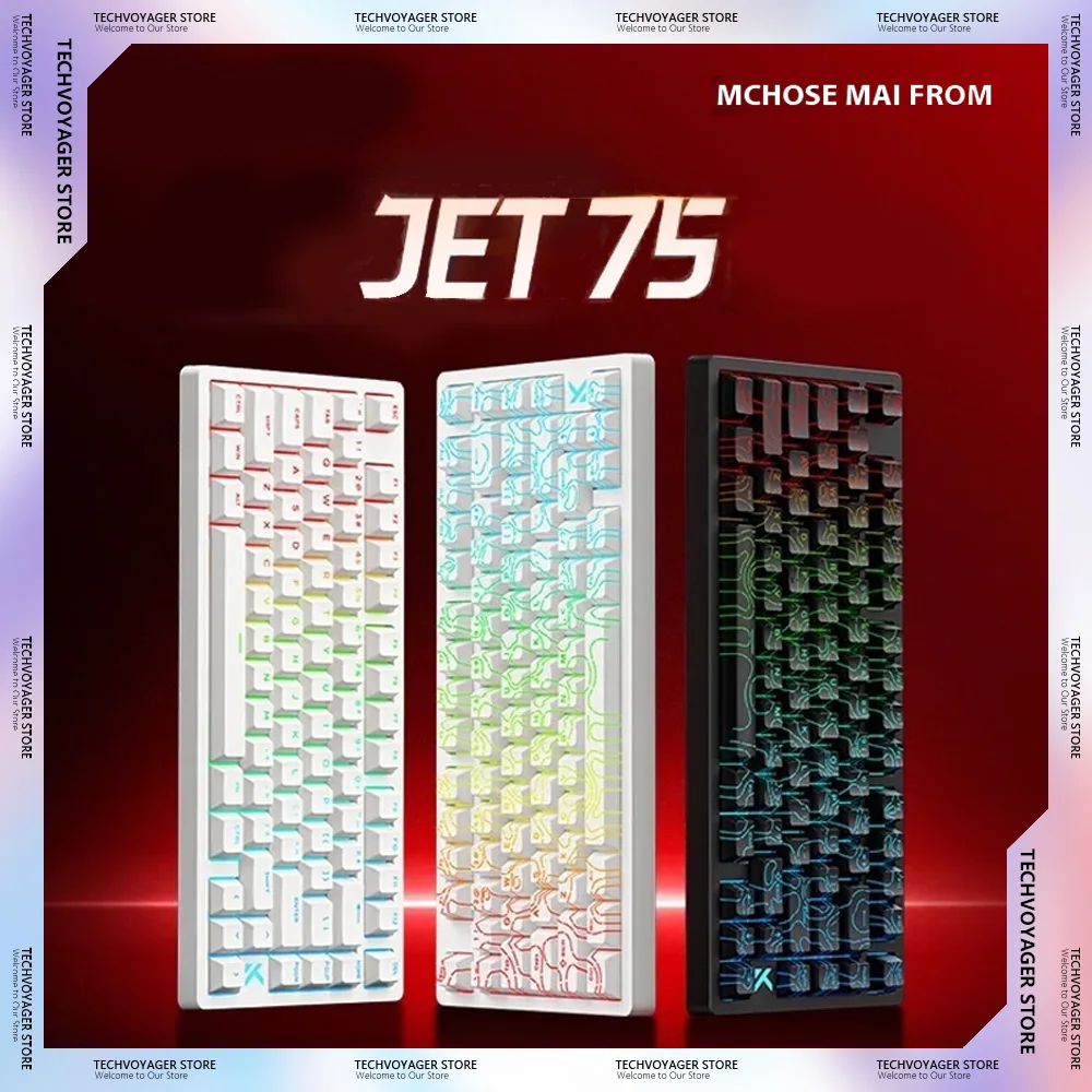 

MCHOSE Jet 75 Magnetic Switch Mechancial Keyboard 8k Low Latency Esports Grade Gasket Structure Customized Wired Gaming Keyboard