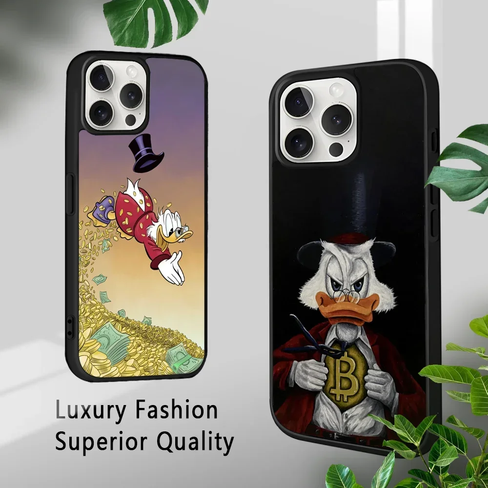 Scrooge McDuck Phone Case For iPhone 16 15 14 13 12 11 Pro Xs Max Mini Plus Celulares Hard Funda