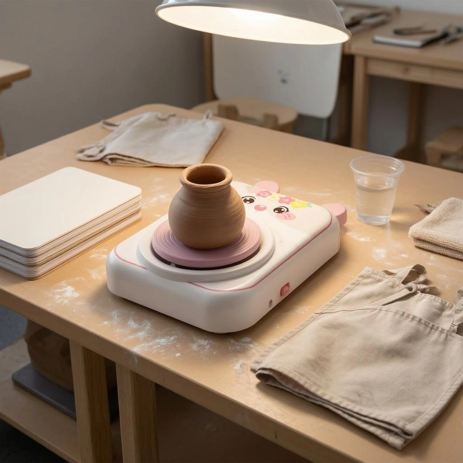 roue-a-poterie-pour-enfants-rabbit-blanche-et-rose-activite-artistique-tutoriel-video-adapte-aux-enfants