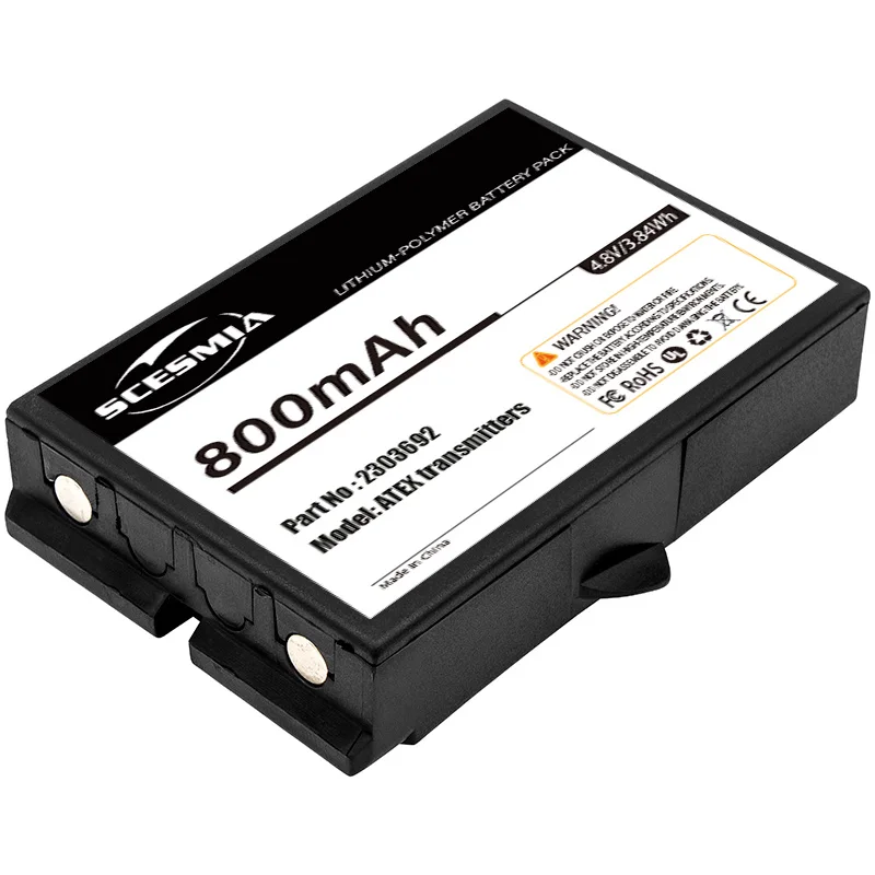 IKUSI 2303692 BT06K Crane Remote Control Battery 800mAh Compatible with TM70/1 TM70/2 RAD-TS RAD-TF T71 T72 ATEX Transmitters