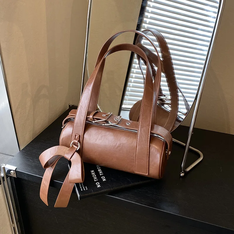 

Ранняя осень 2022. Новинка! Женская модная сумка с бантом — цилиндр в стиле ретро под мышками, универсальность премиум-класса, подходит для свитеров/куртков